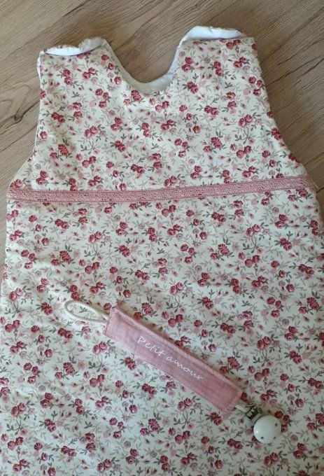 Gigoteuse bébé fille rose fleuri - taille 0-6 mois