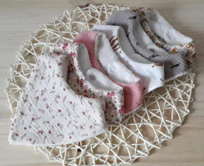 Bavoir bandana bébé mixte taille 0-12 mois